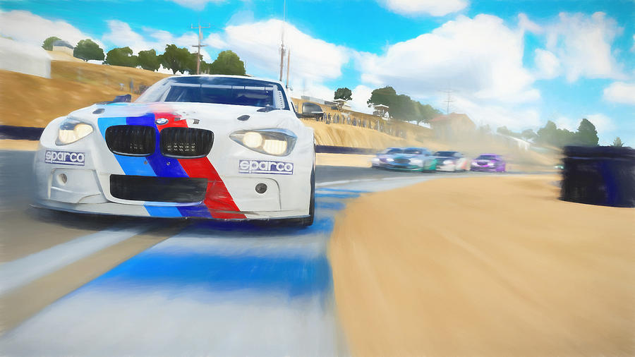 BMW 125i M Sport racing Digital Art by Roger Lighterness
