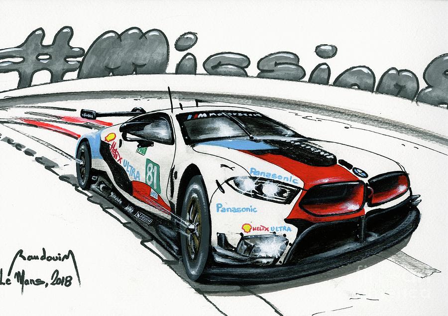 BMW Mission8 Painting by Alain BAUDOUIN ABmotorART