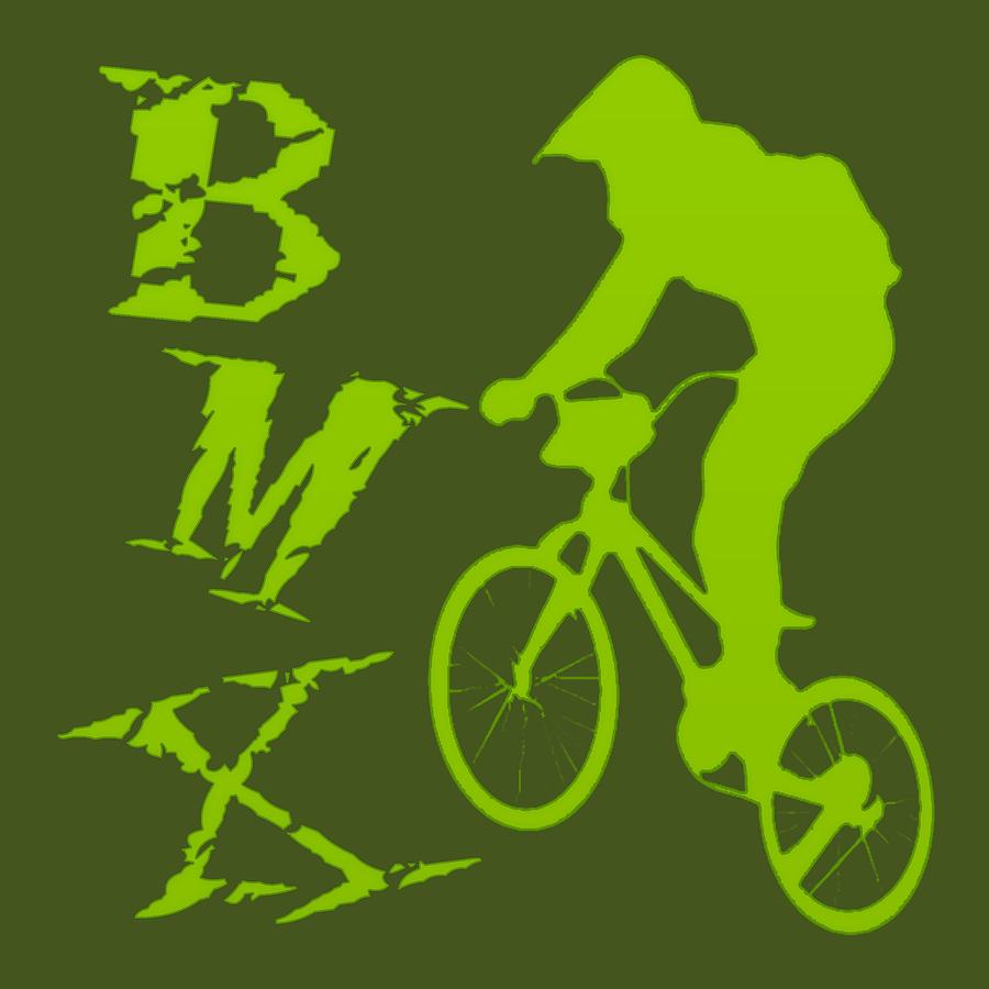 BMX Digital Art by David G Paul