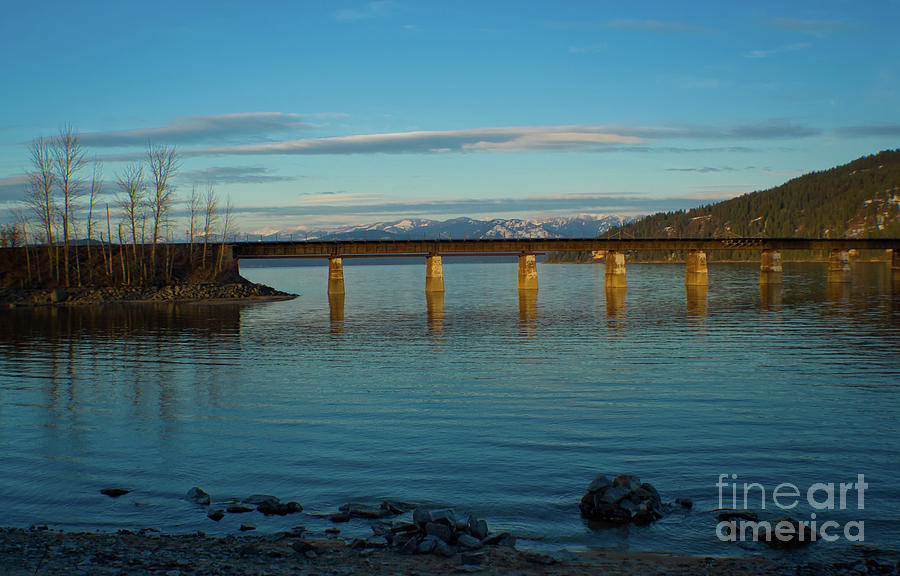 Spring Photograph - BNSF bridge by Idaho Scenic Images Linda Lantzy