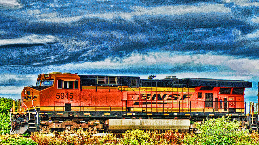 BNSF Train HDR Photograph by Randy Harris