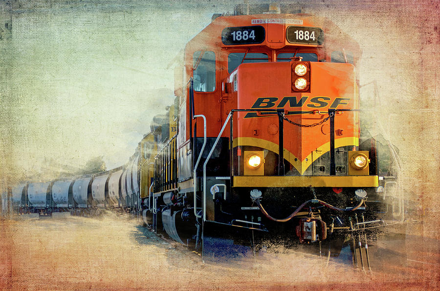 BNSF Train Digital Art by Terry Davis