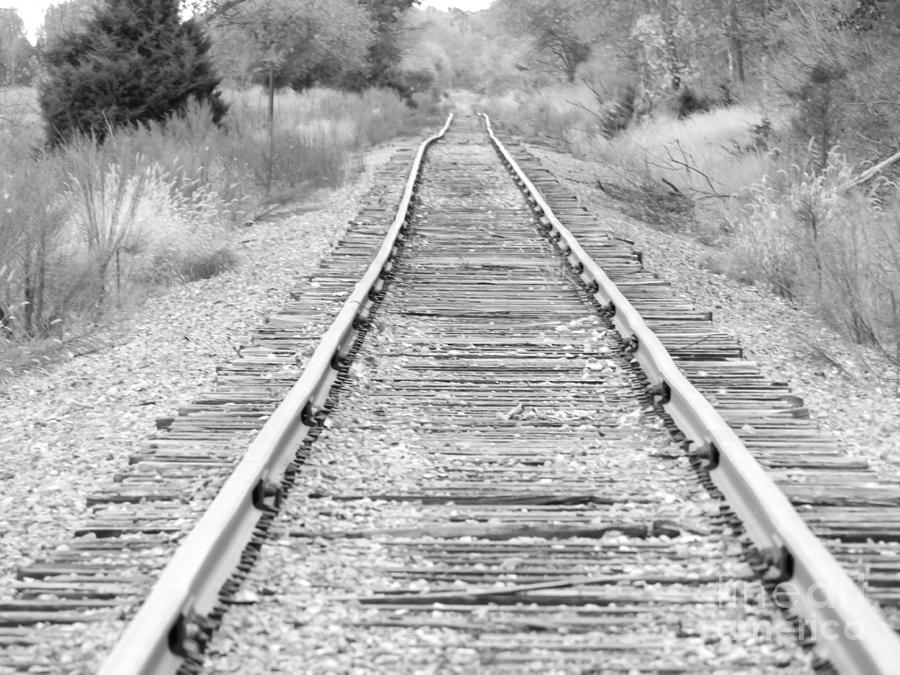 BNW Train Tracks Photograph by Erick Schmidt