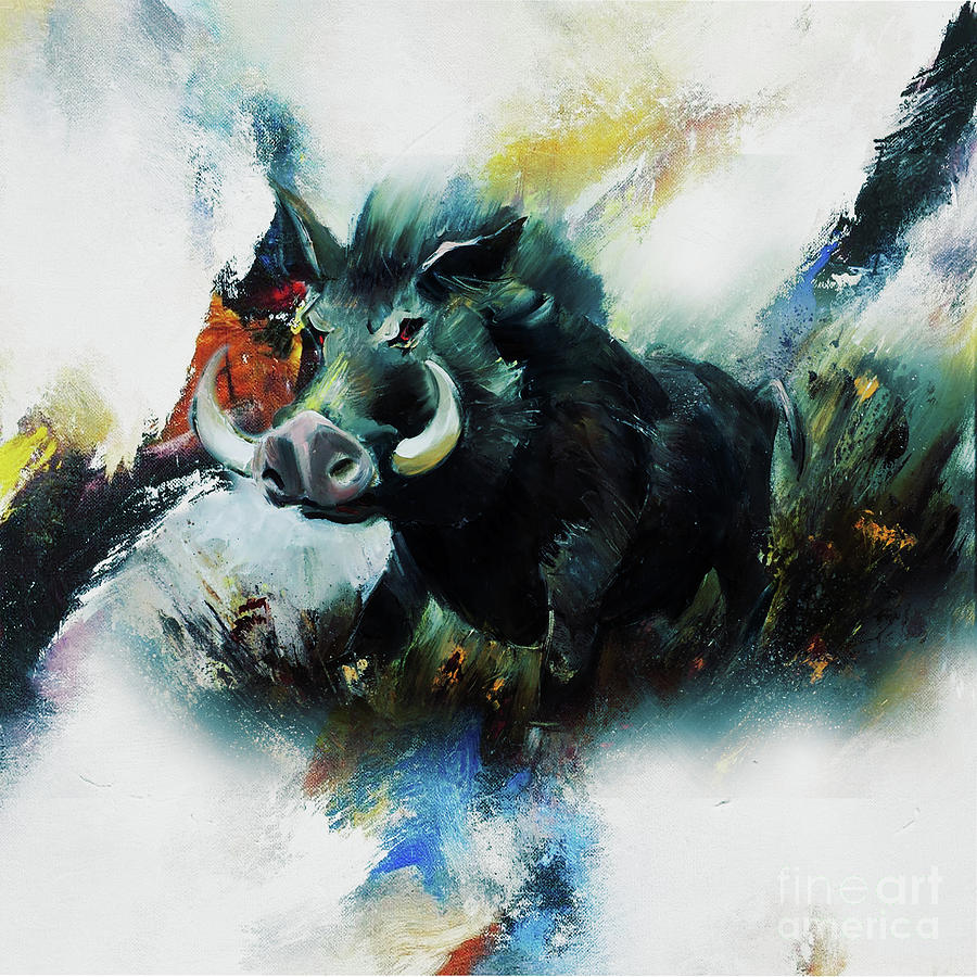 Boar 01 Painting by Gull G