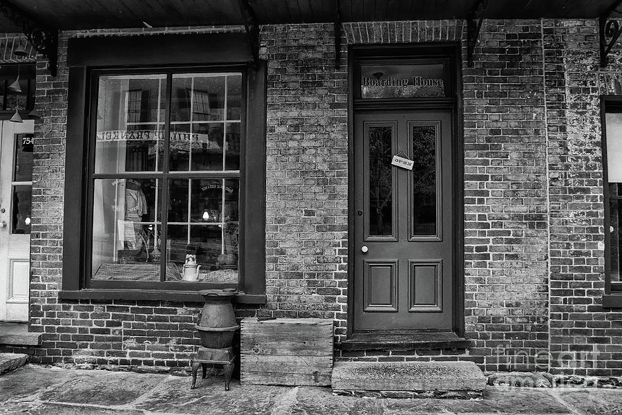 Boarding House Open Black and White Photograph by Karen Adams