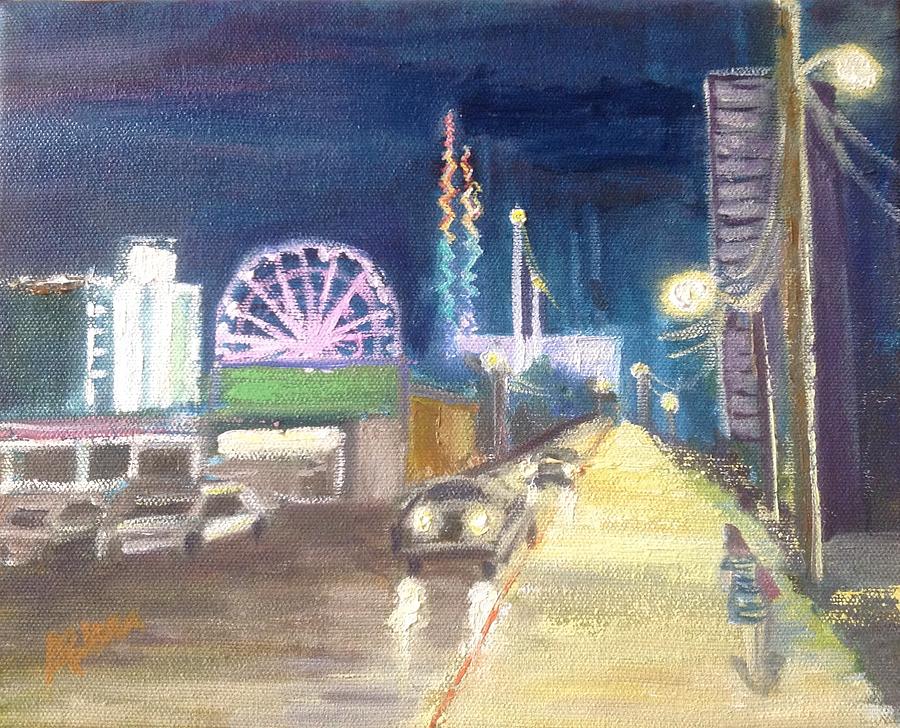 Boardwalk At Myrtle Beach Painting By Asuncion Purnell Fine Art America