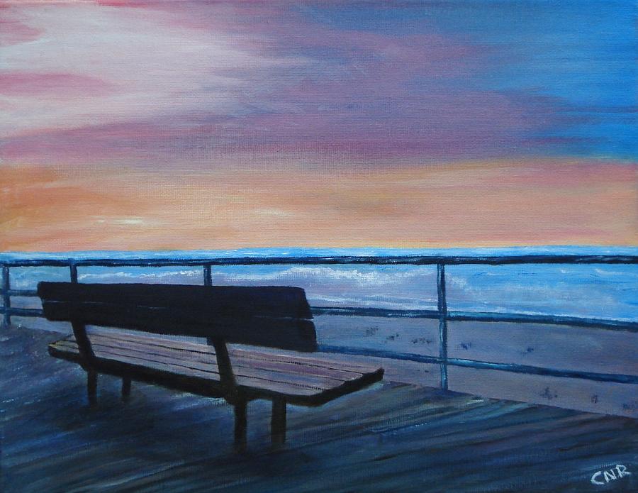 Boardwalk at Sunrise Painting by Rita Tortorelli
