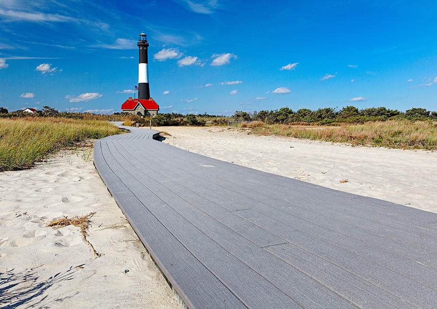 Boardwalk Leading to a Lighthouse Fire Island New York Photograph by ...