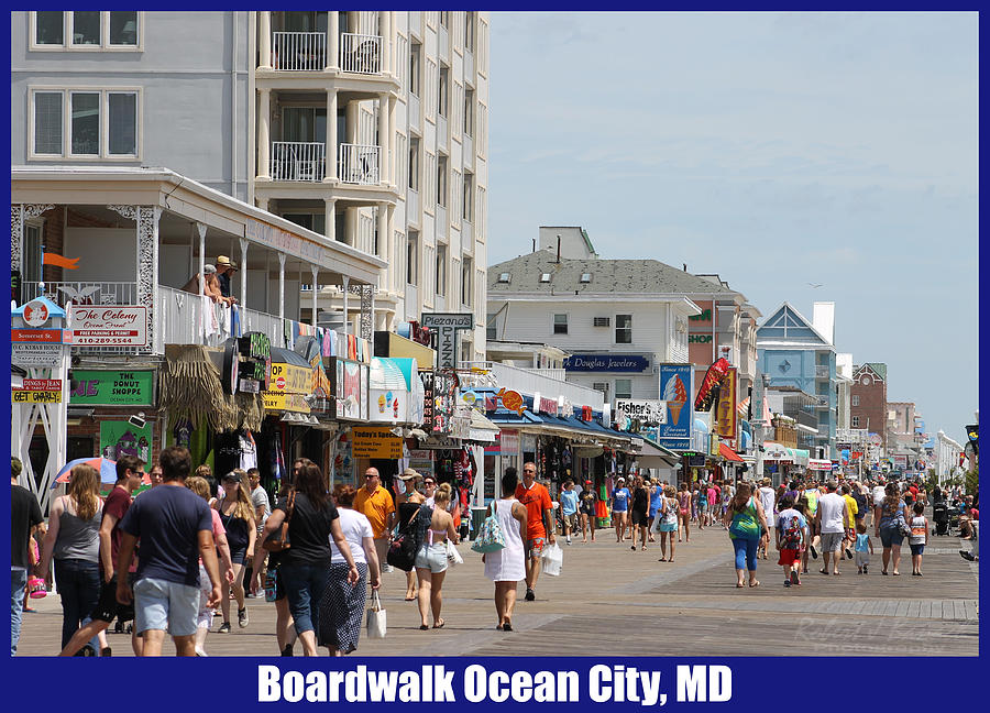 Boardwalk Ocean City MD Photograph by Robert Banach
