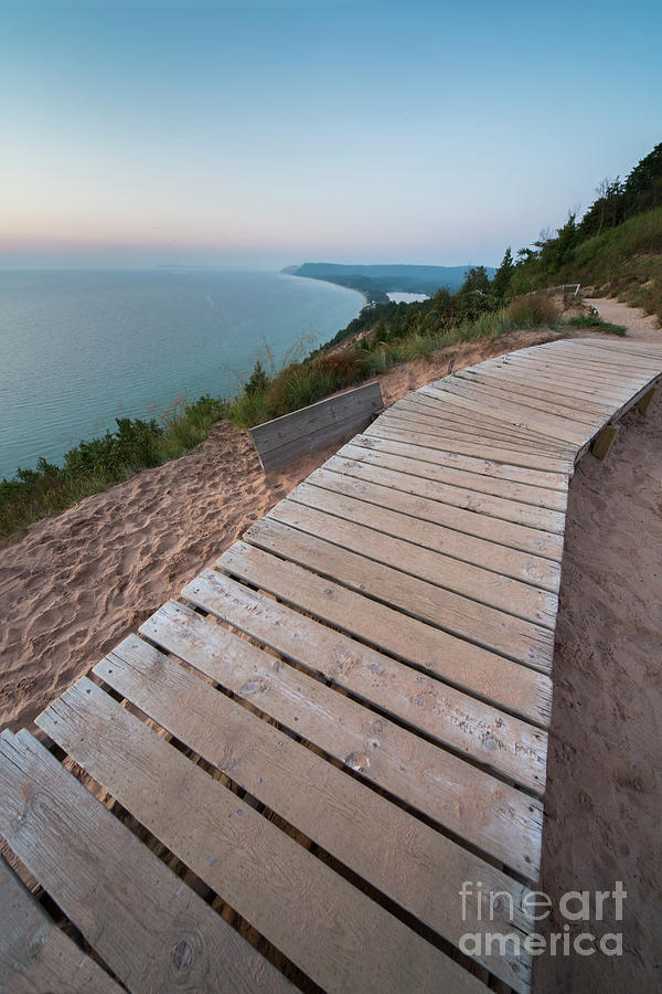 Bear Photograph - Boardwalk over Empire Bluff by Twenty Two North Photography