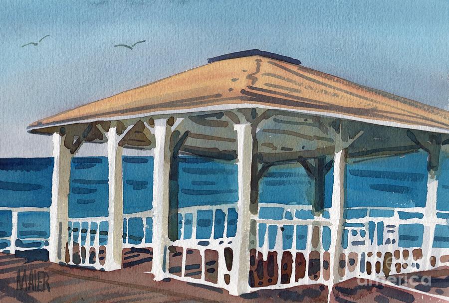 Boardwalk Pavillion Painting by Donald Maier