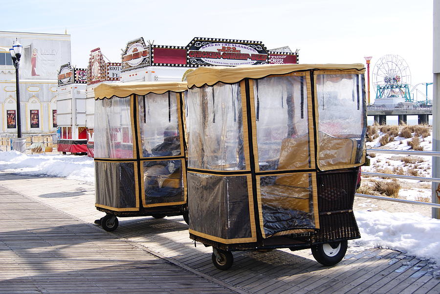 Boardwalk Push Carts of Atlantic City  Photograph by Margie Avellino