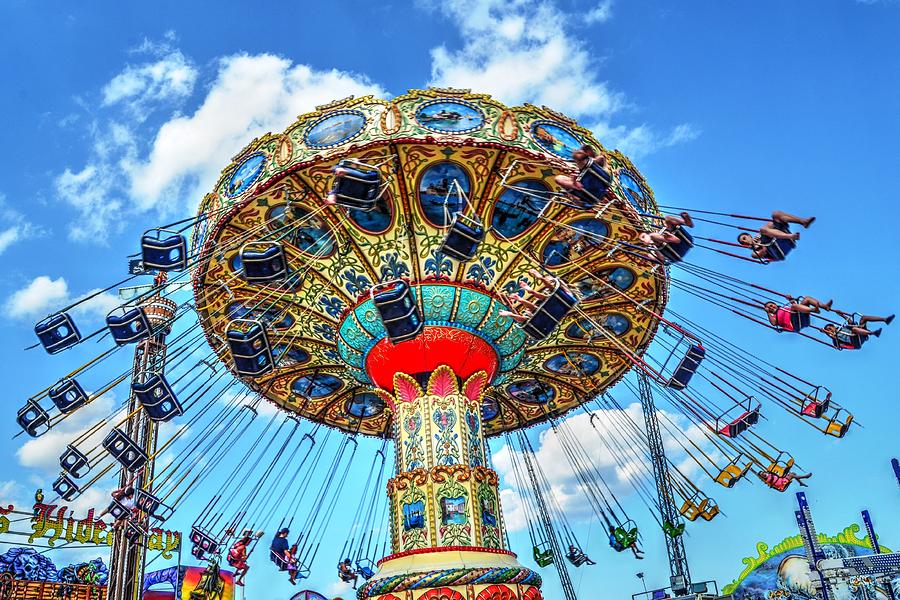 Boardwalk Swings Photograph by Bob Cuthbert - Fine Art America