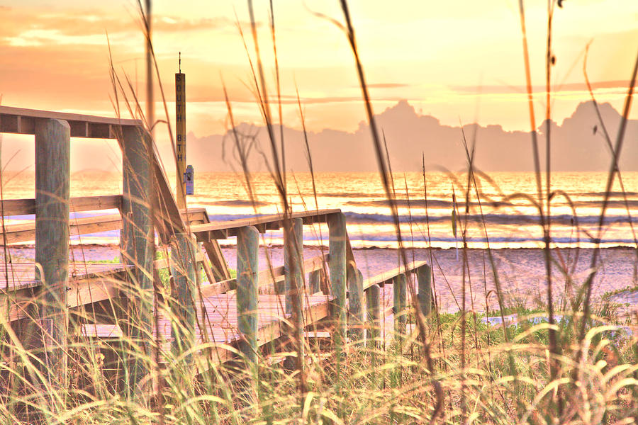 Boardwalk To An Atlantic Sunrise Photograph