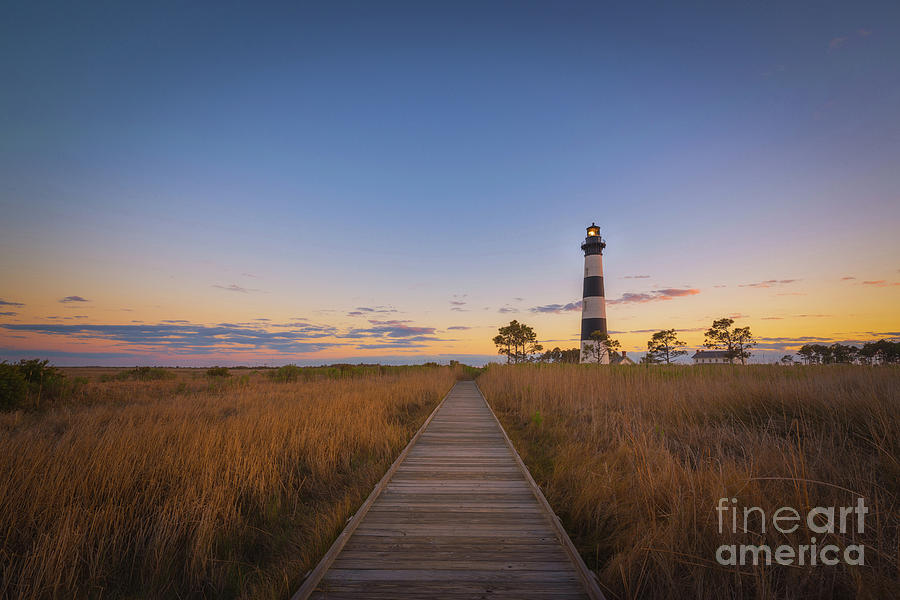 Boardwalk to Bodie Island Light Photograph by Michael Ver Sprill