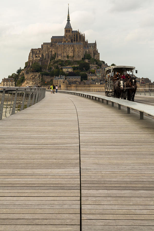 Boardwalk to Mont Saint-Michel Photograph by John Daly
