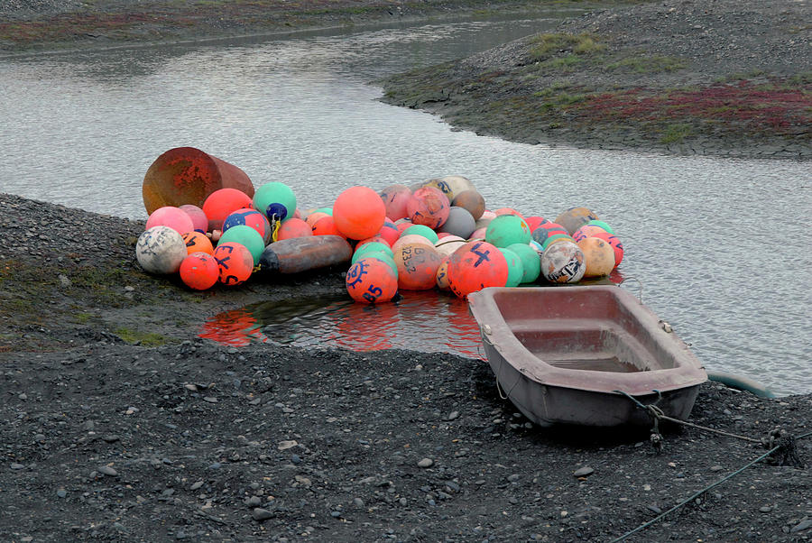Boat and Buoys Photograph by Michelle Halsey
