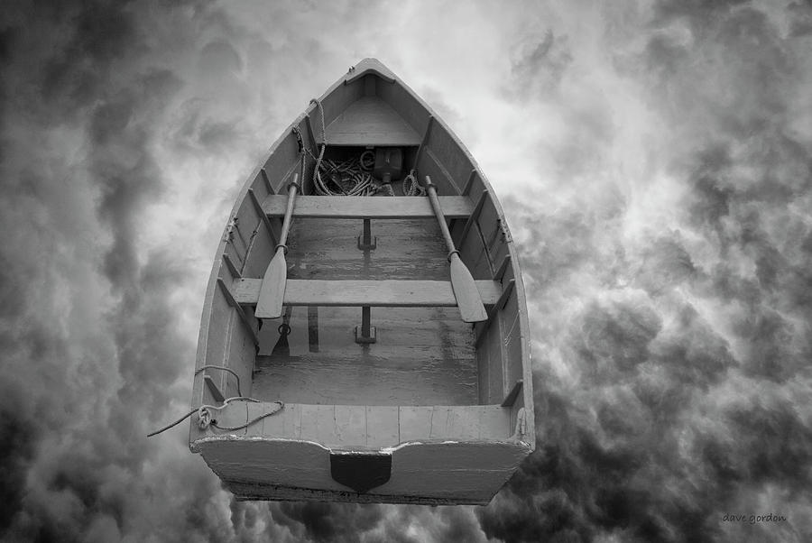 Fantasy Photograph - Boat and Clouds by David Gordon