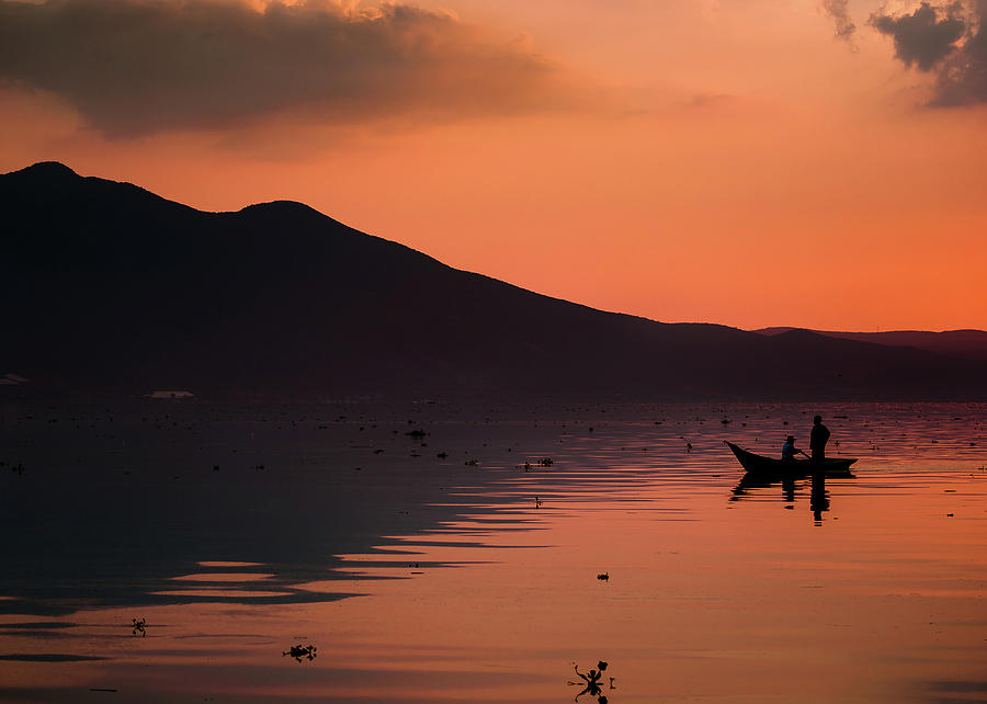 Lake Photograph - Boat and Mt. Garcia, Lake Chapala, Mexico by Dane Strom Lake Photograph - Boat and Mt. Garcia, Lake Chapala, Mexico by Dane Strom