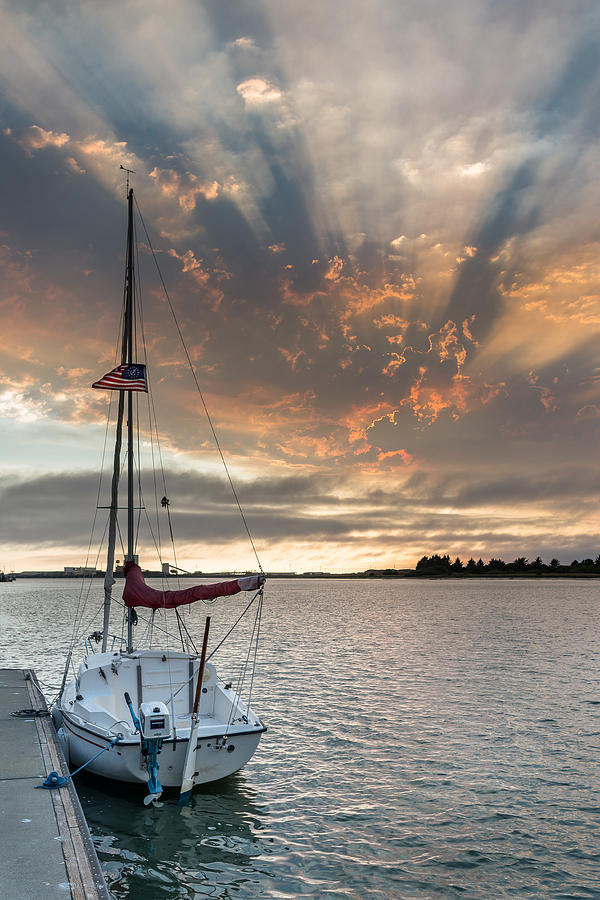 Boat and Shadow Cloud Photograph by Greg Nyquist