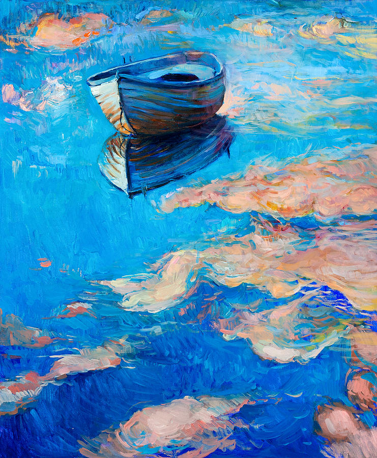Boat At Sea Painting