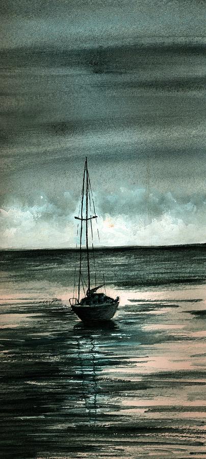 Boat at Sea Painting by Michael Vigliotti