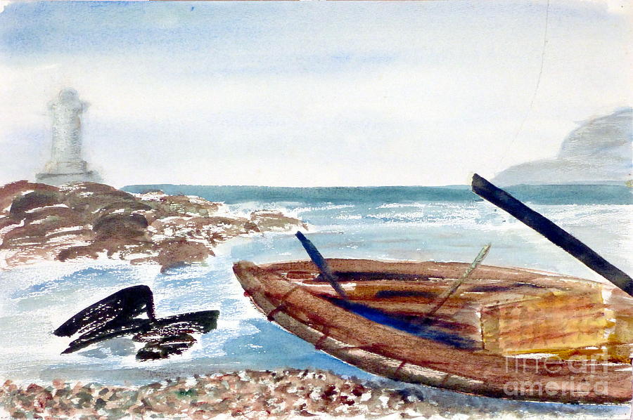 Boat by the Sea Painting by Eleanor Robinson