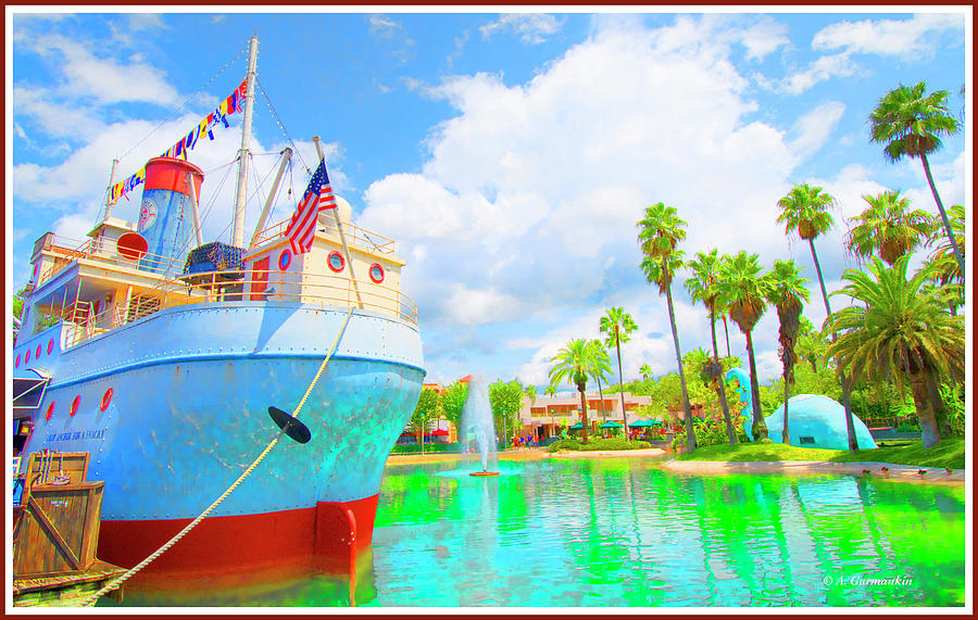Boat Concession, Disney Hollywood Studios, Walt Disney World Digital Art by A Macarthur Gurmankin