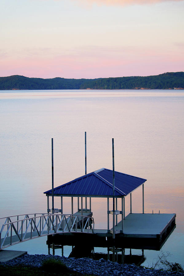 Boat Dock at Sunset Photograph by Art Block Collections