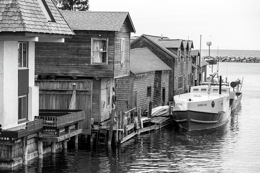 Boat Dock in Leland Michigan  Photograph by John McGraw
