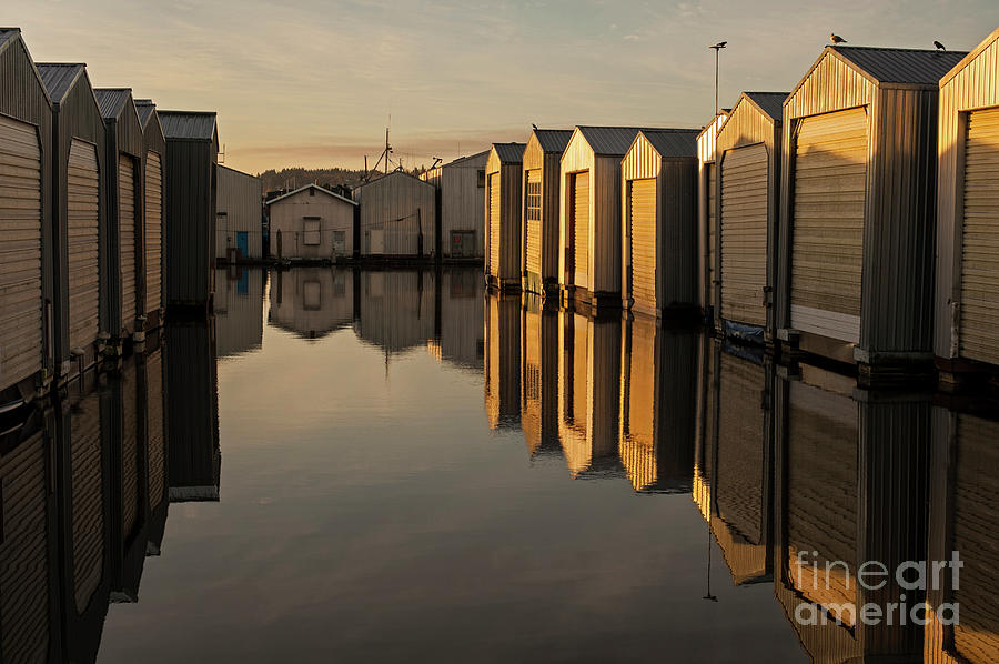 Boat Houses in Rows  Photograph by Jim Corwin