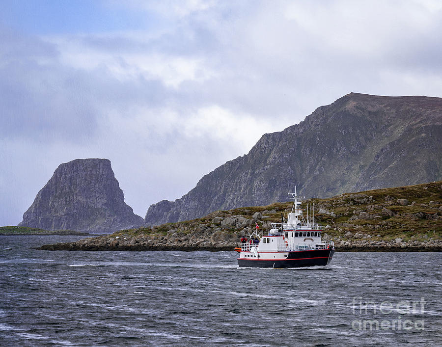 Boat in a fjord Photograph by Izet Kapetanovic