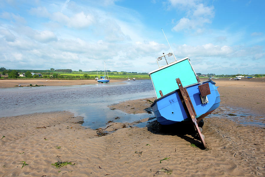 Boat in Alnmouth Harbour Photograph by Jean Gill