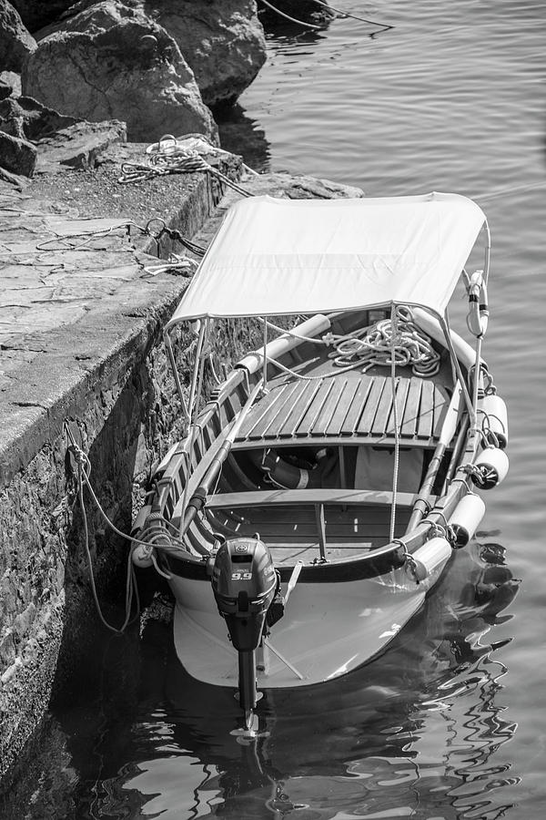 Boat in Cinque Terre Riomaggiore Photograph by John McGraw