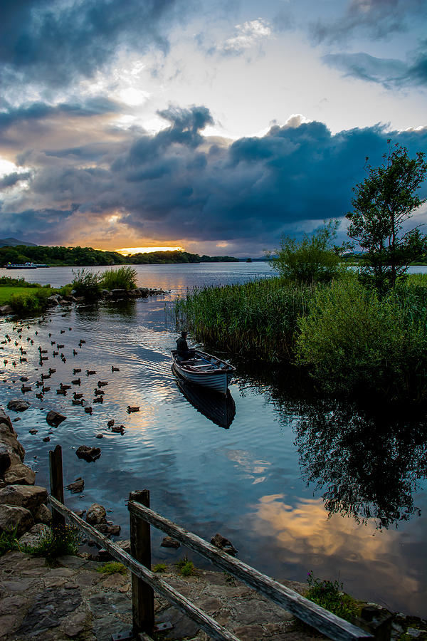 Boat in Killarney National Park In Ireland Photograph by Andreas Berthold