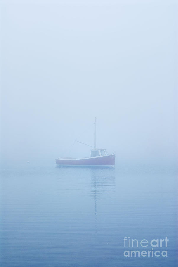 Cool Photograph - Boat in Mist by John Greim