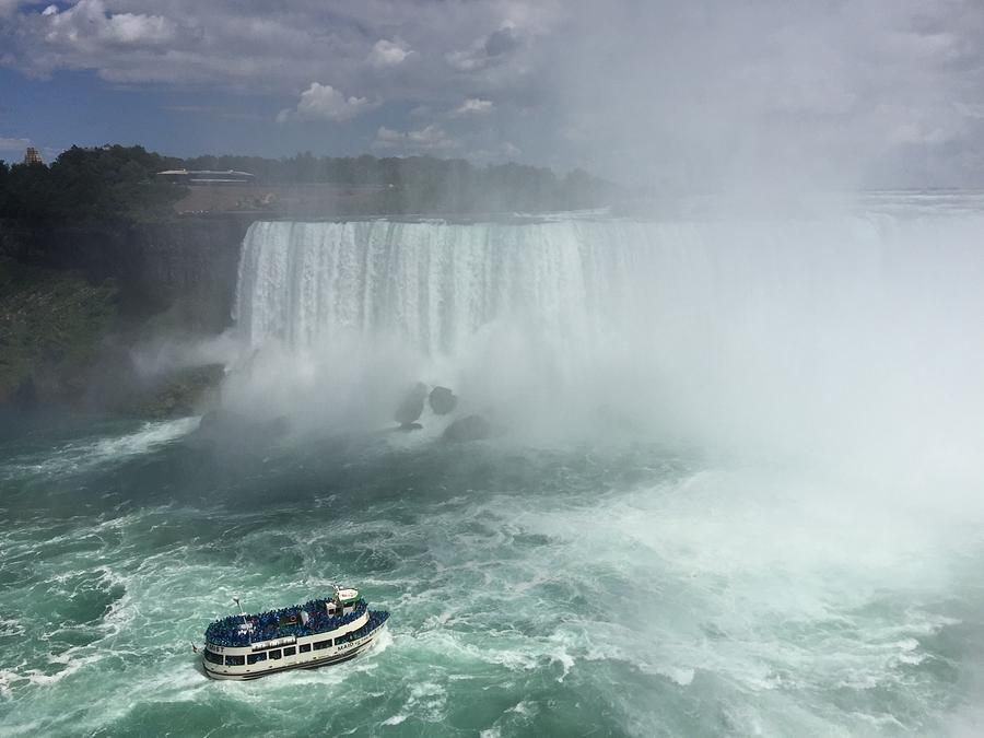 Boat Near Niagara Falls Photograph by Samantha Delory