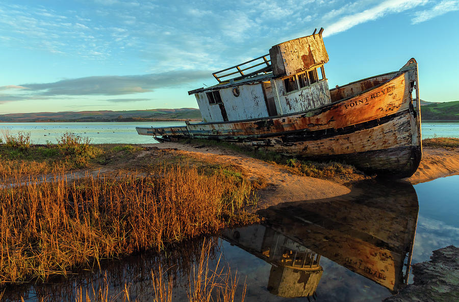 Boat Of Point Reyes -wide Photograph