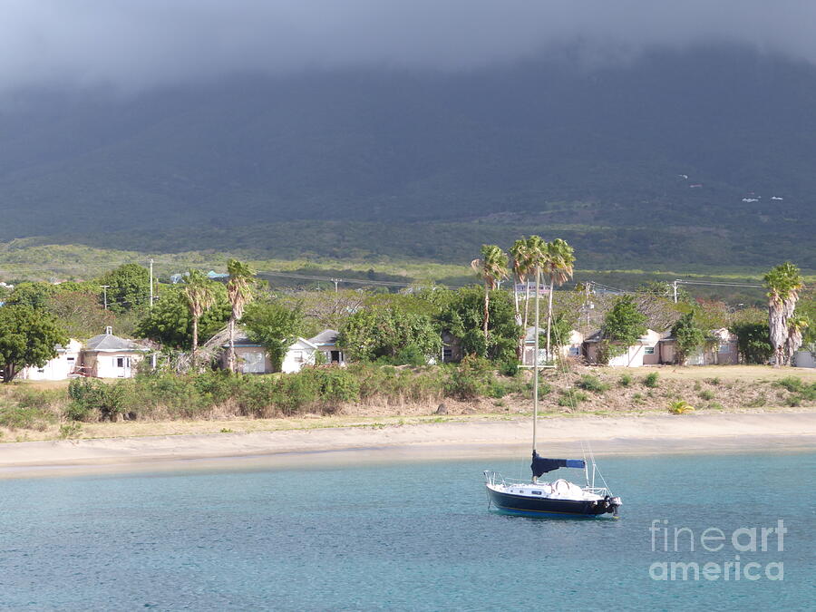 Boat off Nevis Photograph by Margaret Brooks