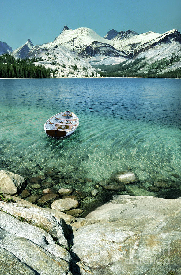 Boat on Mountain Lake Photograph by Jill Battaglia