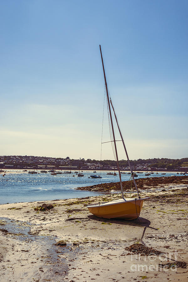 Vintage Photograph - Boat On The Beach by Amanda Elwell