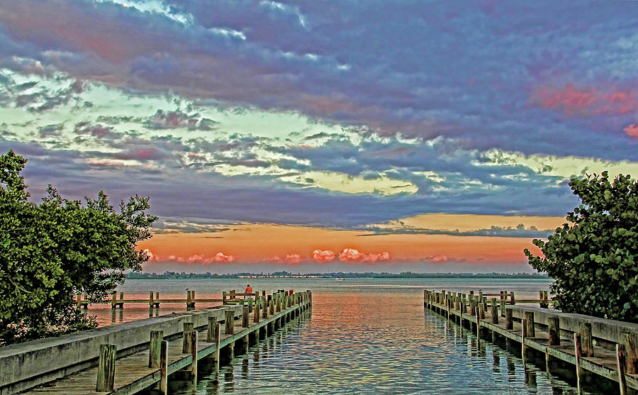 Boat Ramp Fisherman Photograph by HH Photography of Florida