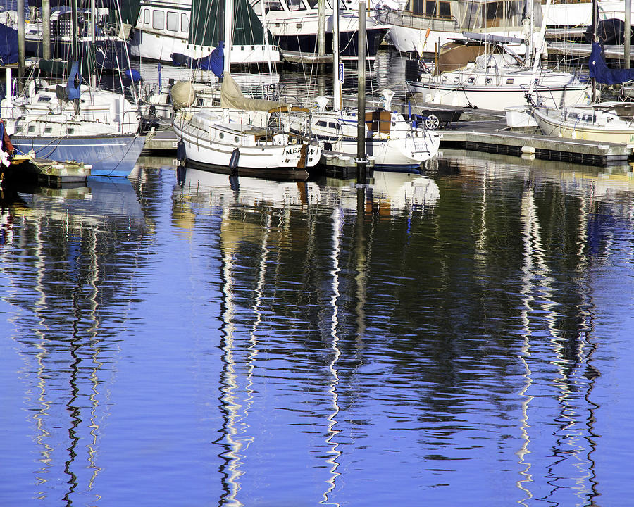 Boat Photograph - Boat Reflection #3 by Josh Manwaring