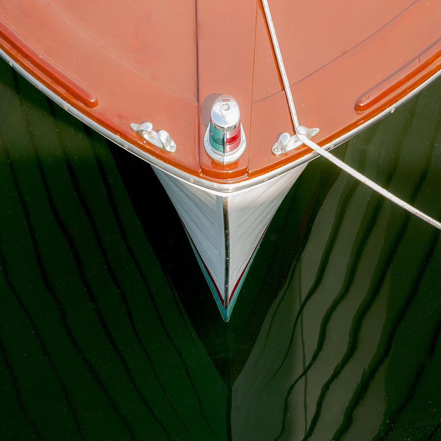 Vintage Boat Mirror Water Reflection Photograph by Charles Harden