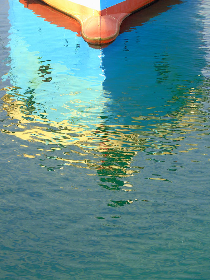 Boat Reflection Photograph by Susan Lafleur