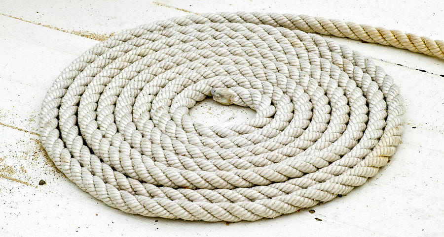 Boat Rope Photograph by Frank Tschakert