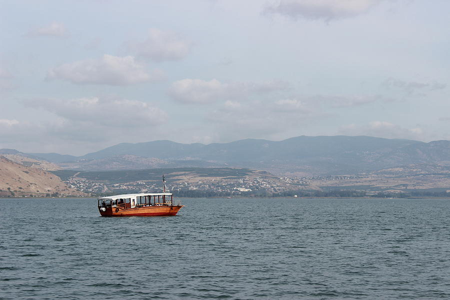 Boat sailing Galilee Photograph by Anna Hulsey - Fine Art America