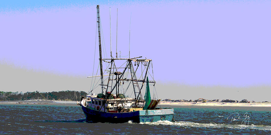 Boat Series 31 Shrimp Boat Heading Out of Biloxi Photograph by Paul Gaj