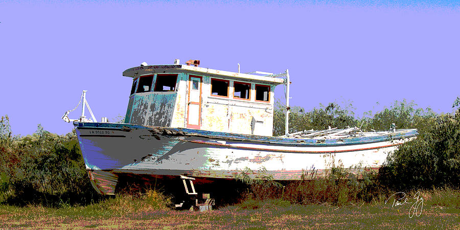 Boat Series 4 West Pointe a la Hache 1 Grounded Photograph by Paul Gaj