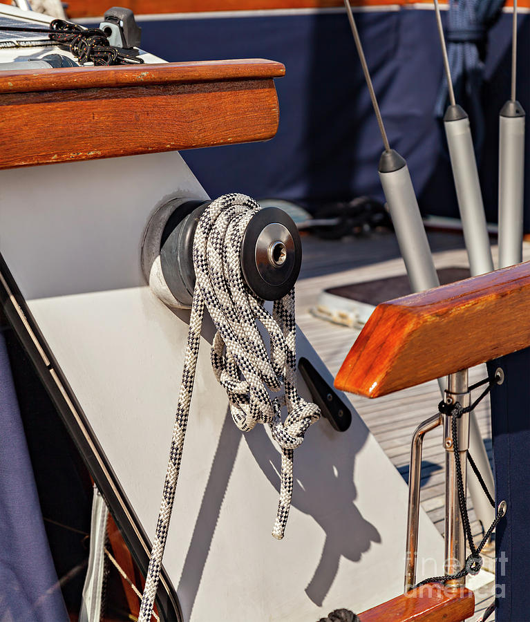 Boat Winch With Rope Photograph By Sophie Mcaulay Pixels